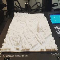 Strasbourg Center Map 3D Printer Model