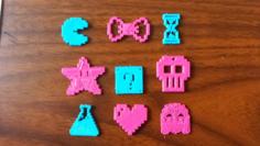 Design Your Own Customizable Pixel Art Pendant 3D Printer Model