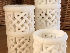 Cylindrical Celtic Knot Vases 3D Printer Model