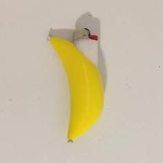 Banana Bic Lighter Holder 3D Printer Model