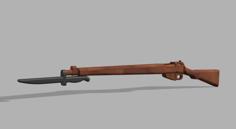 Playmobil Compatible WW2 Lee Enfield Rifle With Bayonet 3D Printer Model