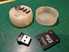 Micro SD Card Holder + Adapter 3D Printer Model