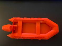 Zodiac 340s Inflatable Boat With Mariner 9.9 4stroke 3D Printer Model