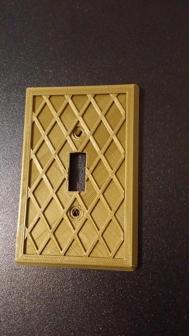 15 Kinds Vintage Retro Diamond Grid Lightswitch Cover Wall Plate 3D Printer Model