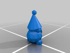 Low-Poly Gnome 3D Printer Model