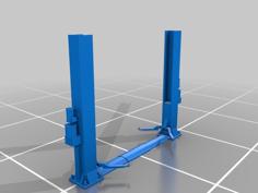 Hydraulic Car Lift. (for Diorama Garage) 3D Printer Model