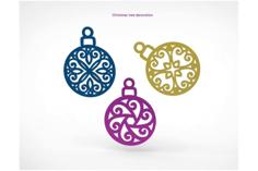 Christmas Tree Decoration 3sets 3D Printer Model