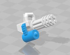 Lego Minigun + Ammo Drum 3D Printer Model