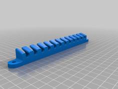 Usb Cable Holder 12 Hole 3D Printer Model