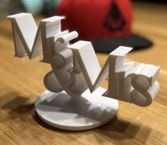 Mr&Mrs Stand // Wedding 3D Printer Model