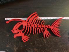 Articulated Piranha/Anglerfish Skeleton 3D Printer Model