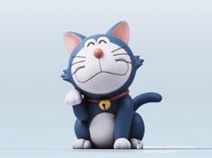 Doraemon Lucky Cat 3D Printer Model