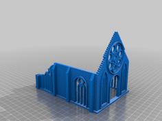 Broken Gothic Church 3D Printer Model