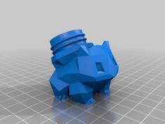 Bulbasaur Bottle Cap Container 3D Printer Model