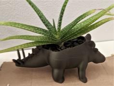 Stegosaurus Dinosaur Planter Pot 3D Printer Model