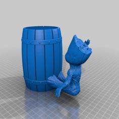 Groot Barrel Mug 3D Printer Model