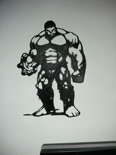 Hulk 2D Wall Art 3D Printer Model