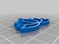 Keychain Lotus 3D Printer Model