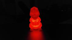 Low-Poly Charmander Lamp 3D Printer Model