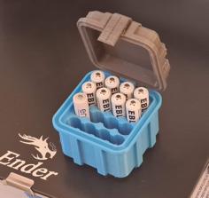 Improved AAA Battery Storage Box 3D Printer Model