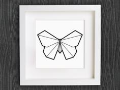 Customizable Origami Butterfly 3D Printer Model