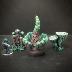 Alien Flora Series 3 (any Scale) 3D Printer Model