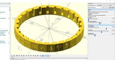 Letter- Ring Factory For Letter-Cryptex Or Else 3D Printer Model