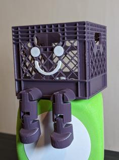 Milk Crate With Flexi Legs 3D Printer Model