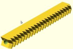 Printable Rack: Modular, Parametric ,for Rack&pinion System For Reprap 3D Printer Model