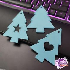 Christmas Trees Ornaments 3D Printer Model