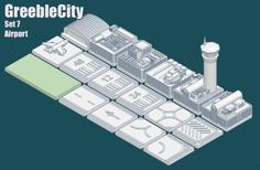 GreebleCity Set07: Airport 3D Printer Model