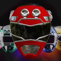 Red Turbo Ranger Inspired Helmet 3D Printer Model