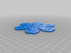 Frozen Snowflake Christmas Ornament 3D Printer Model