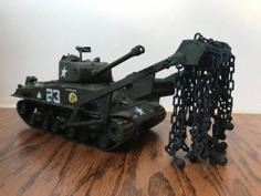 WW2 Tank Minesweeper “Sherman Crab” 3D Printer Model