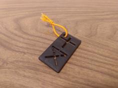 Cross And Manger Keychain 3D Printer Model