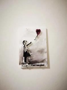 Girl With Balloon By Banksy 3D Printer Model