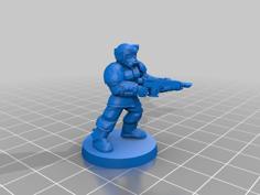 SpaceMan With Gun 3D Printer Model