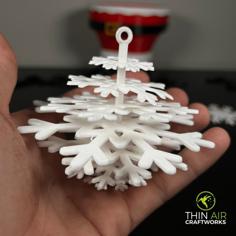 Christmas Snowflake Ornament 3D Printer Model