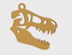 T-Rex Skull Pendant 3D Printer Model