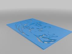 Winged Wolf Stencil 3D Printer Model