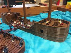 28mm Miniature Boat Tiles PART 2: Raised Decks 3D Printer Model