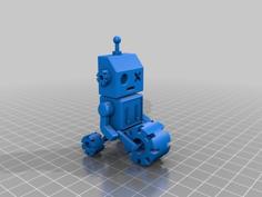 Three-wheeled Robot Miniature Toy 3D Printer Model