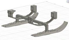 Trailer/Sleigh Frame W/ Skis 3D Printer Model