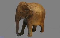 A Standing Elephant (Photogrammetry Scan) 3D Printer Model