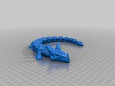 The Bone Dragon; Articulated Dragon 3D Printer Model