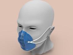 Reusable Facial Mask Respirator Frame Cover 3D Printer Model