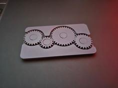 Print In Place Gear Card 3D Printer Model