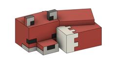 Minecraft Sleeping Fox 3D Printer Model