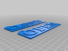 Open Closed Sign Double Sided 3D Printer Model