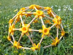 Geodesic Dome Model Icosahedron 2v 3D Printer Model